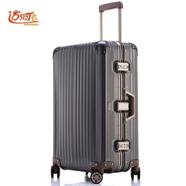 100% Fully Aluminum-Magnesium Alloy Travel Trolley Luggage 20/25 Inch Female Male Suitcase Carry On