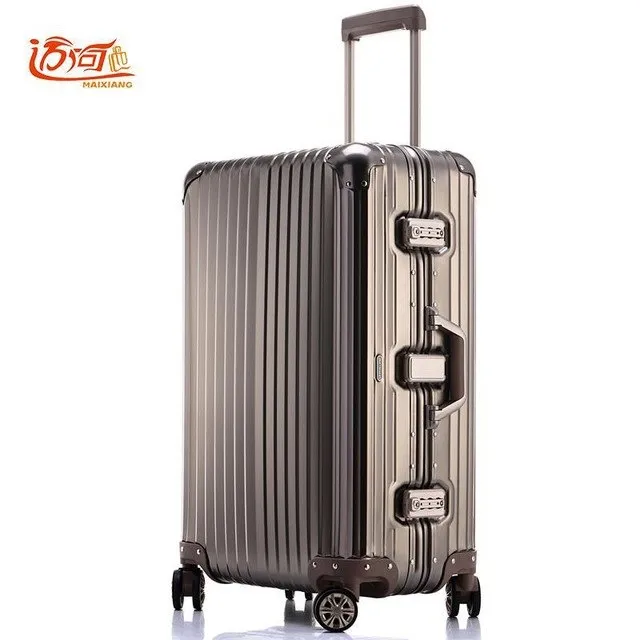 100% Fully Aluminum-Magnesium Alloy Travel Trolley Luggage 20/25 Inch Female Male Suitcase Carry On