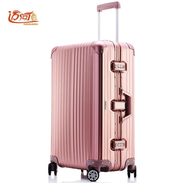 100% Fully Aluminum-Magnesium Alloy Travel Trolley Luggage 20/25 Inch Female Male Suitcase Carry On