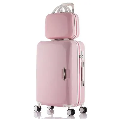 14"20"22"24" Inch Carry-On Suitcase With Wheels Girl And Toddler Pink Luggage Travel Bag Trolley