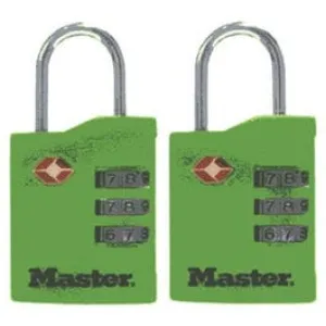 2-Pack 1-3/8 In. Covered Brass Body Luggage Lock