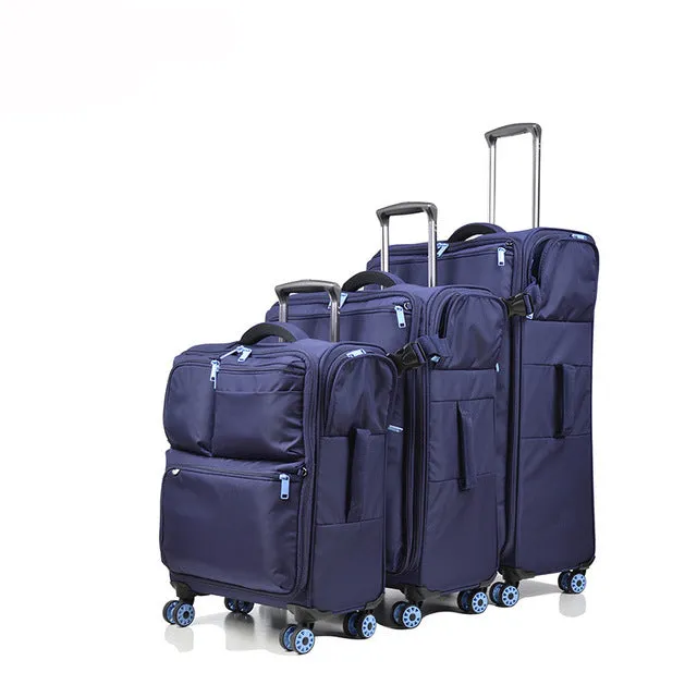 20''24''28'' Oxford Spinner Luggage Carry-On Cabin Travel Trolley Rolling Luggage Suitcase Mala