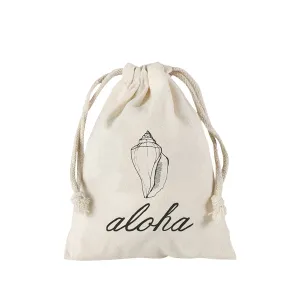 5"x8" Shell Aloha Cursive Pouch