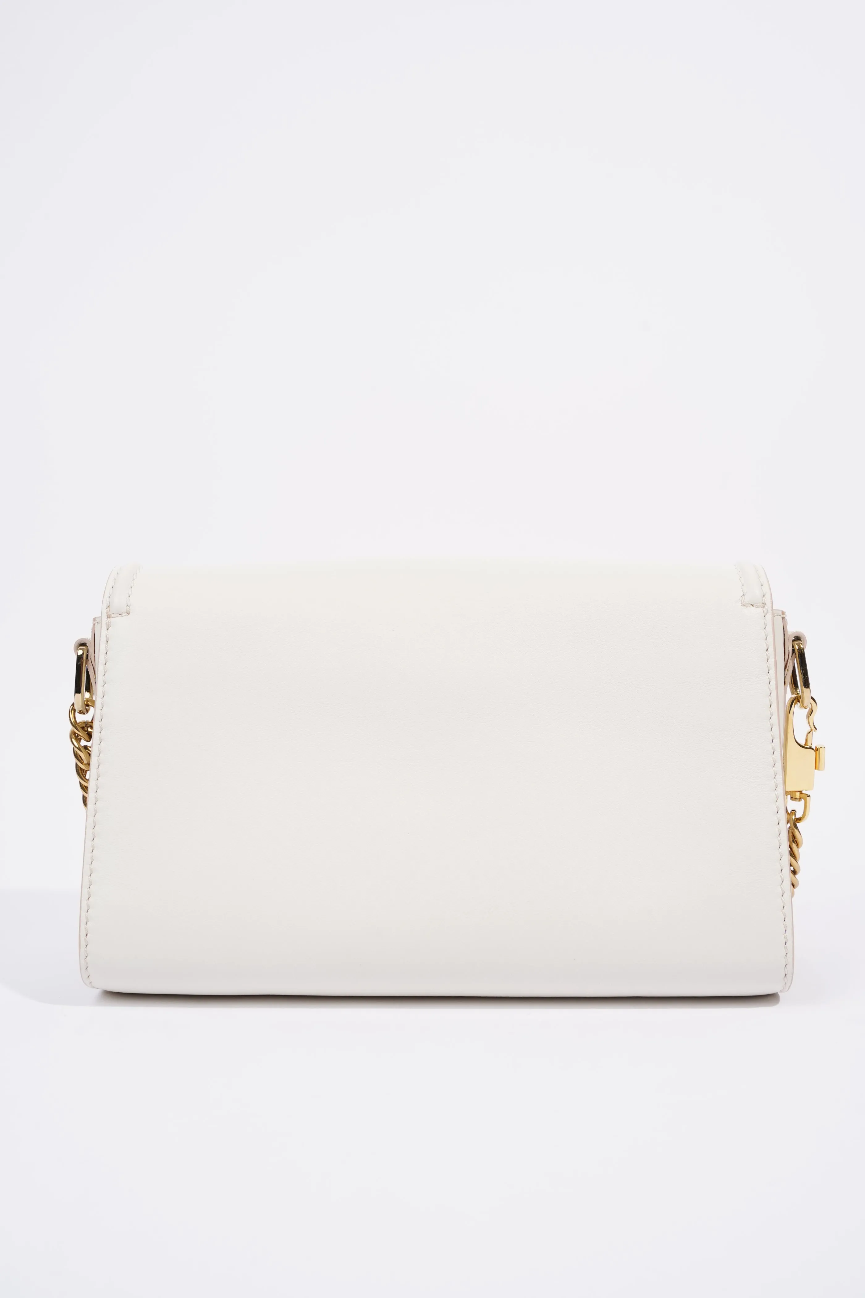 Alexander McQueen Womens The Story Shoulder Bag White Leather