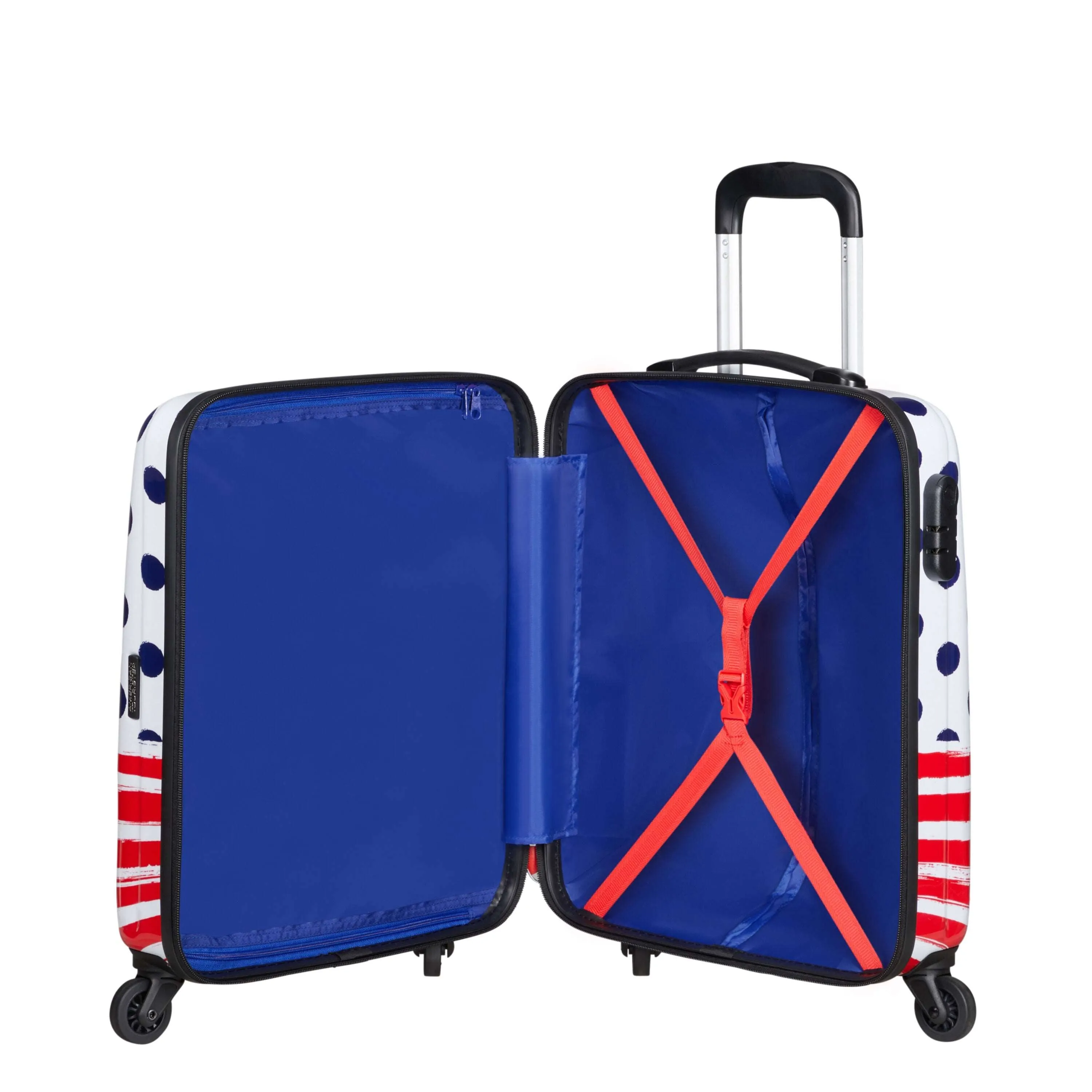 American Tourister Minnie Blue Dots Disney Legends Spinner Carry-On