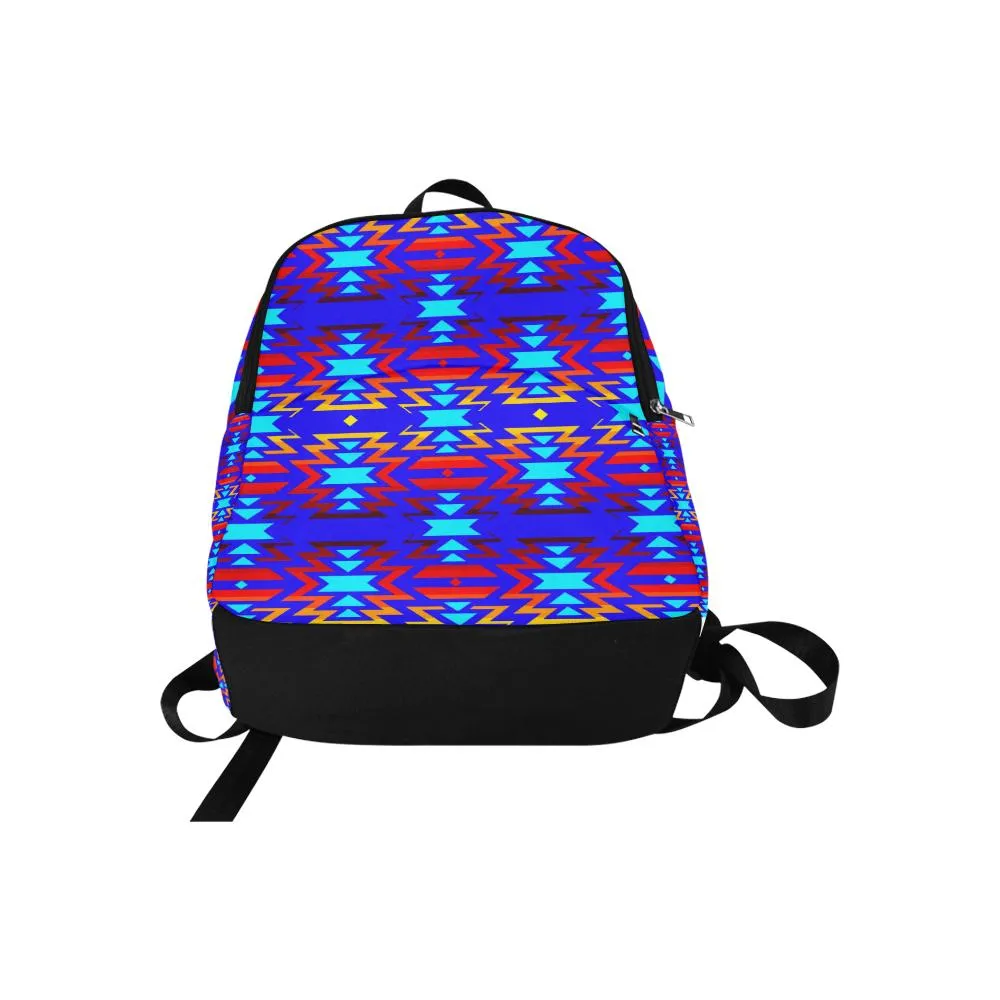 Big Pattern Fire Colors and Sky Adult Backpack