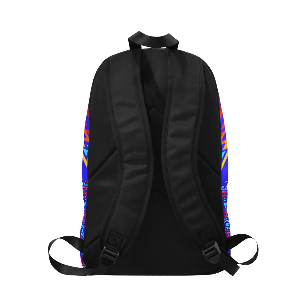 Big Pattern Fire Colors and Sky Adult Backpack