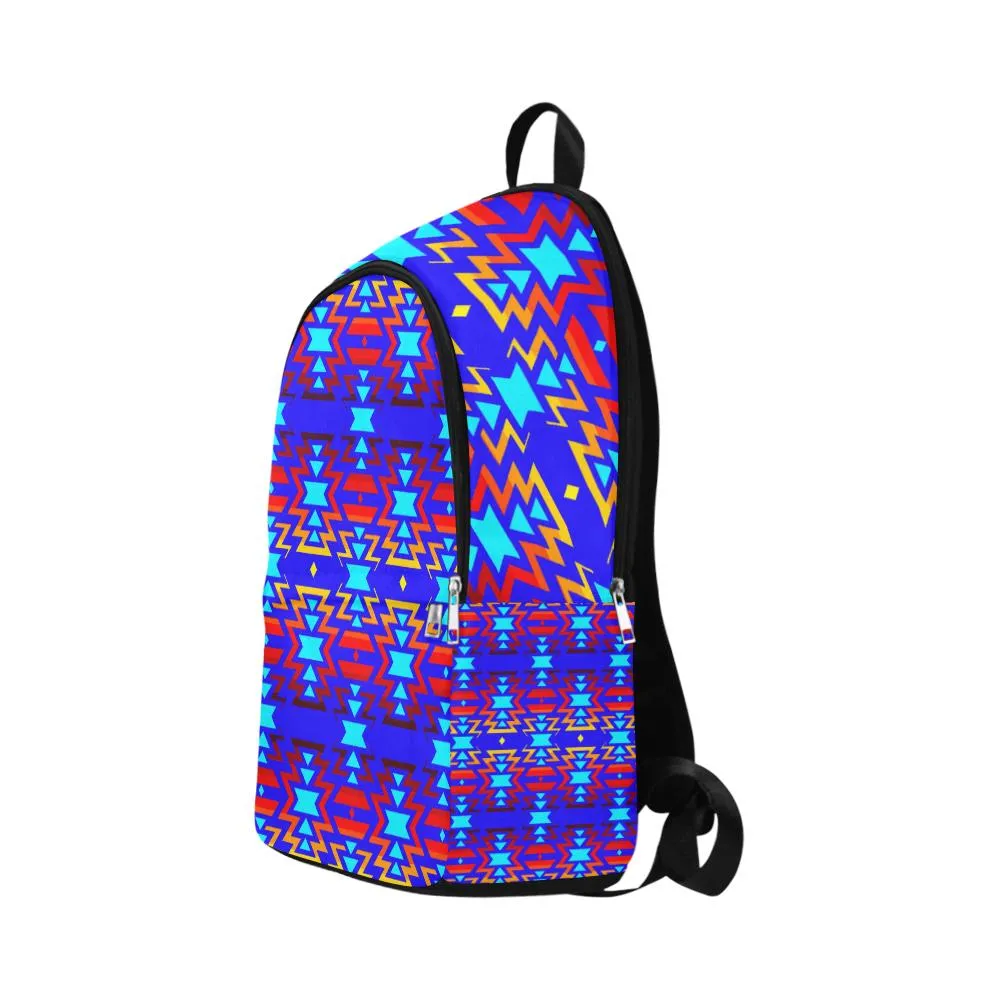 Big Pattern Fire Colors and Sky Adult Backpack