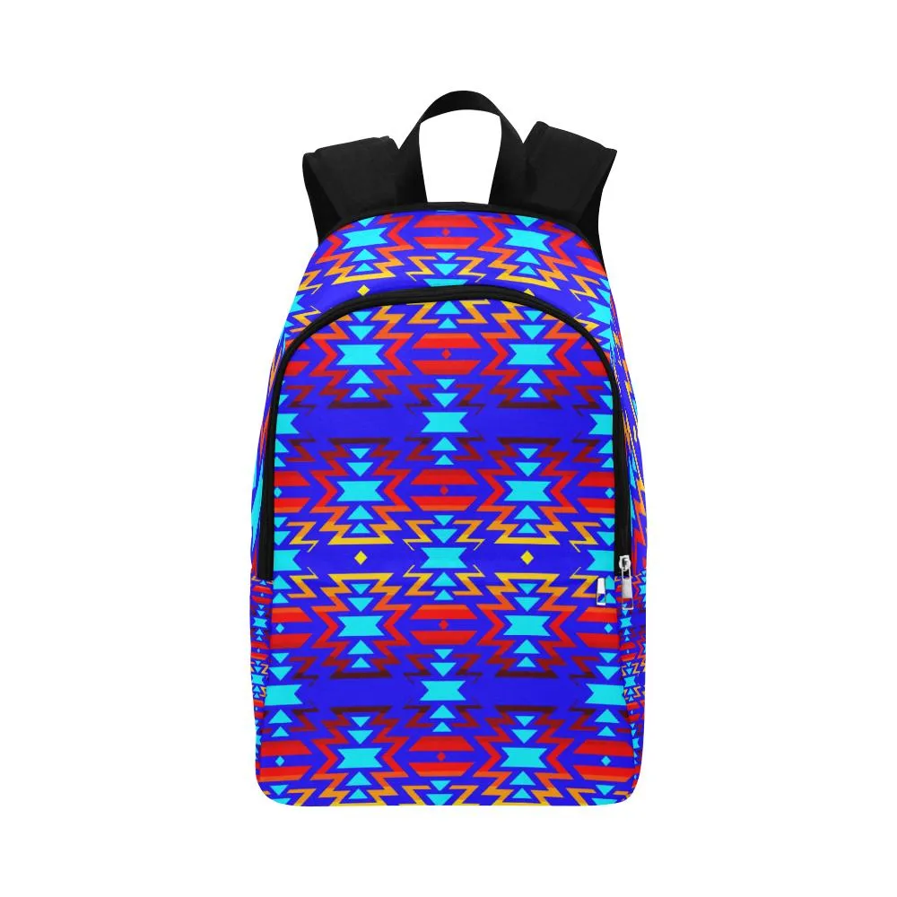 Big Pattern Fire Colors and Sky Adult Backpack