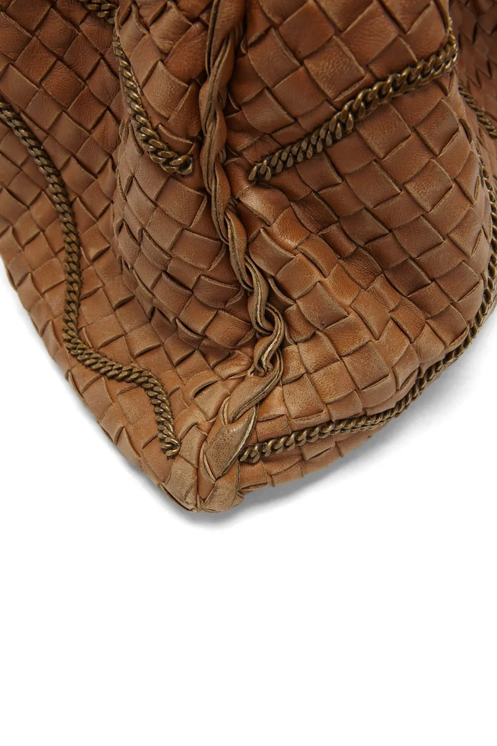 Bottega Veneta Brown Medium Chain Link Hobo Shoulder Bag