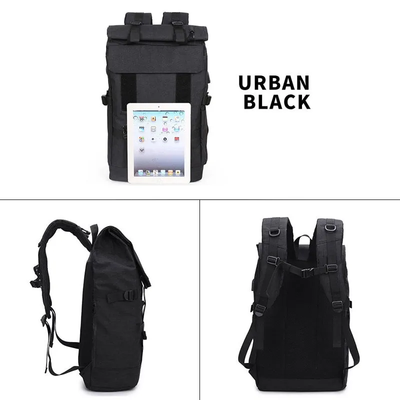 Carry-on Travel Backpacks 40L for Men USB Charging Laptop Backpack For Teenagers