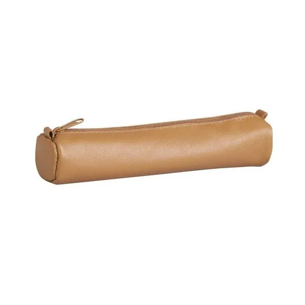 Clairefontaine Age-Bag Leather Pencil Case, Small Tan