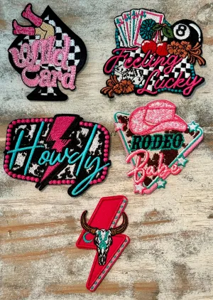 Cowgirl Themed Iron On Patches