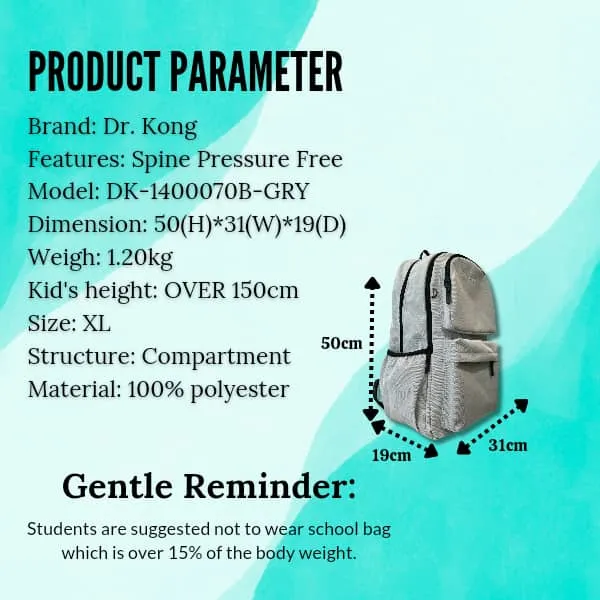 DR.KONG BACKPACKS XL SIZE DK-1400070B-GRY(RP : $119.90)