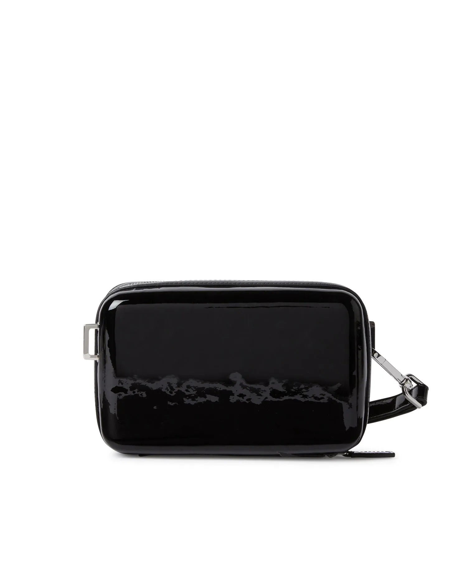 Faux fur pouch with embossed MSGM logo Black