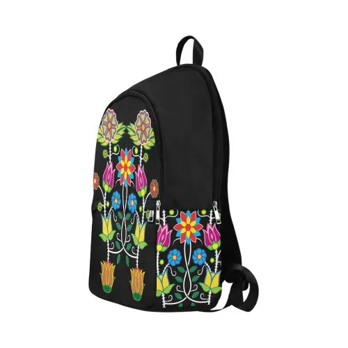 Floral Beadwork-04 Fabric Backpack for Adult