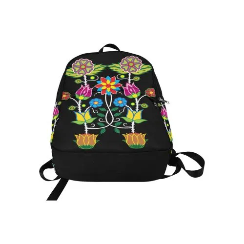 Floral Beadwork-04 Fabric Backpack for Adult