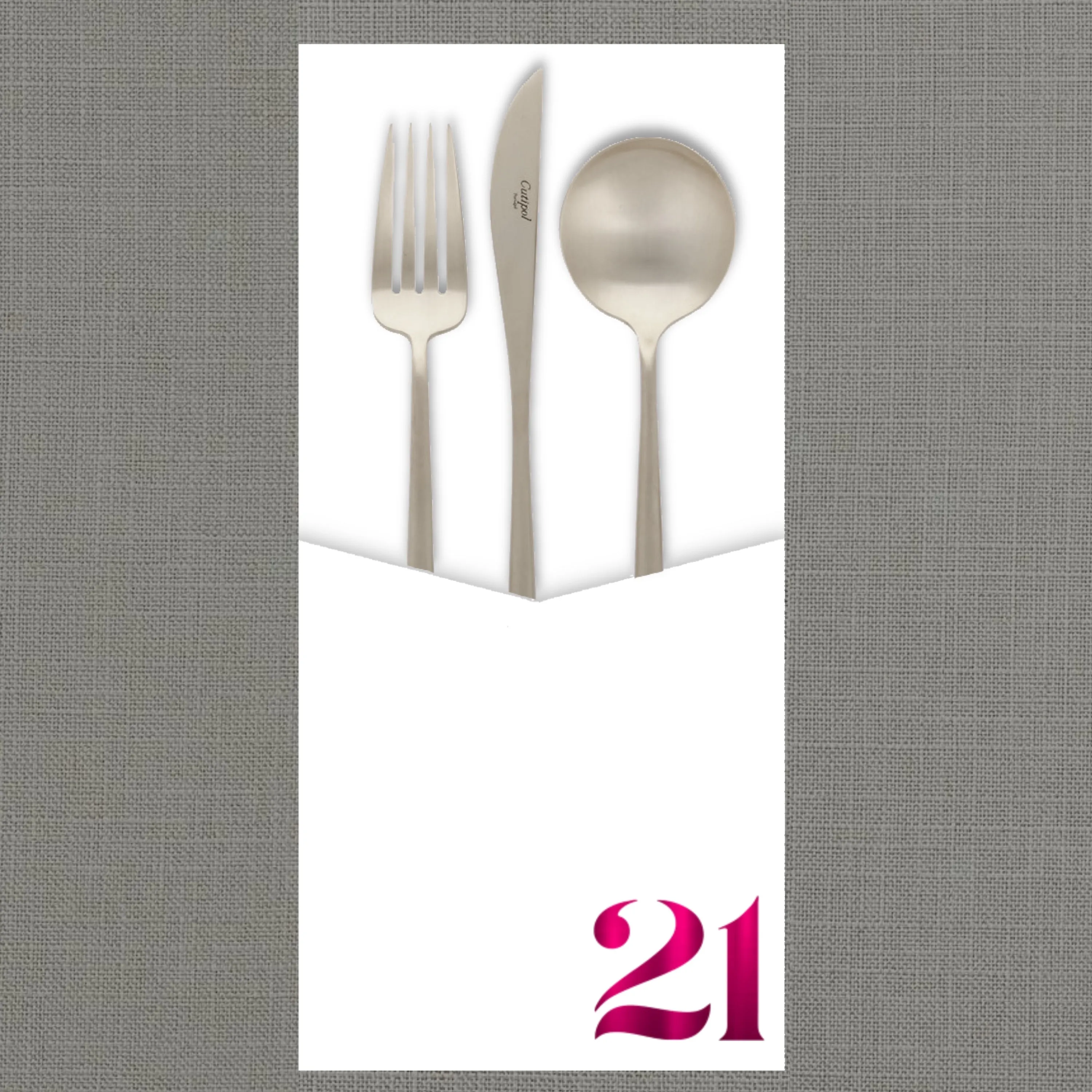 Foil Celebrate! 21 - Cutlery Pouch