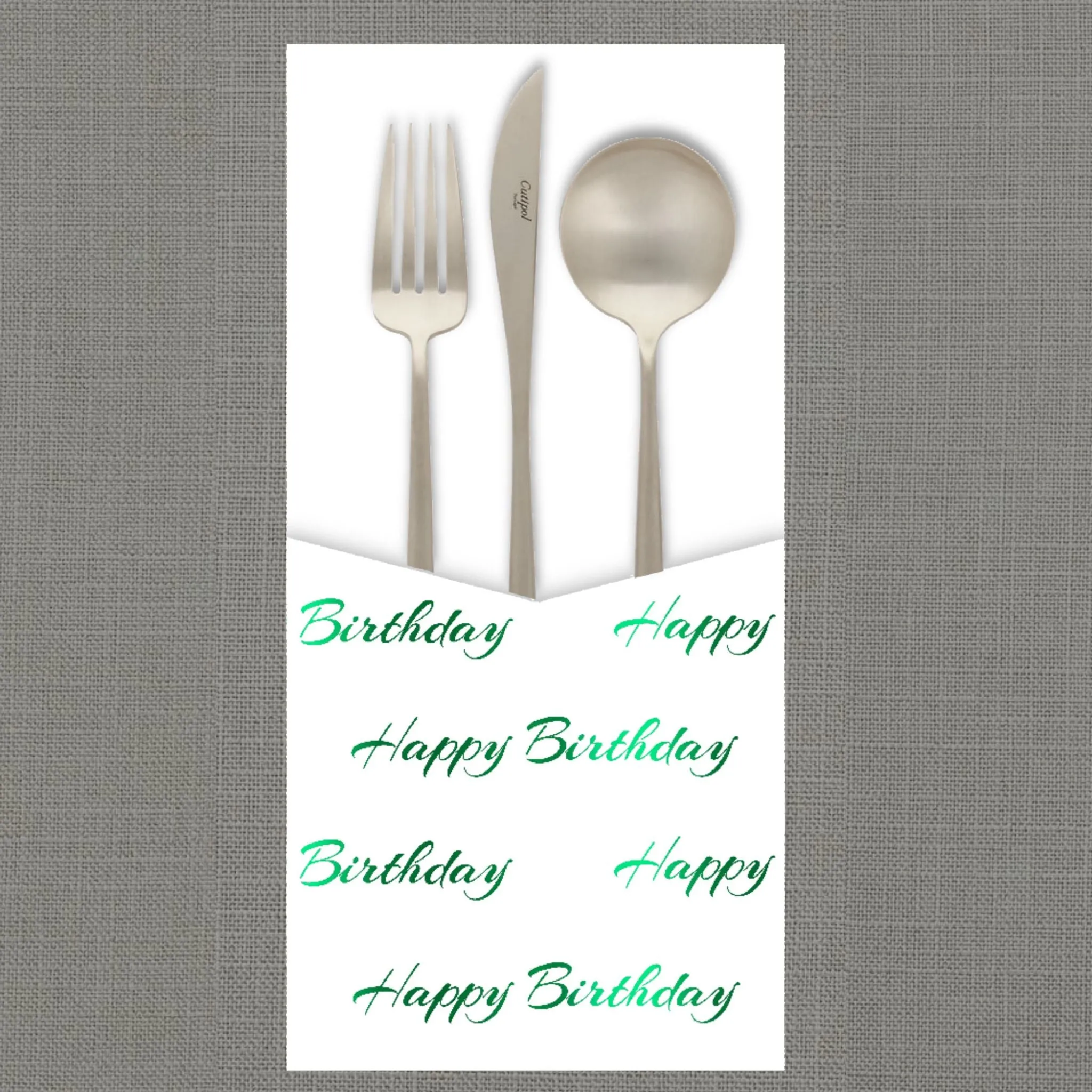 Foil Happy Birthday- Cutlery Pouch