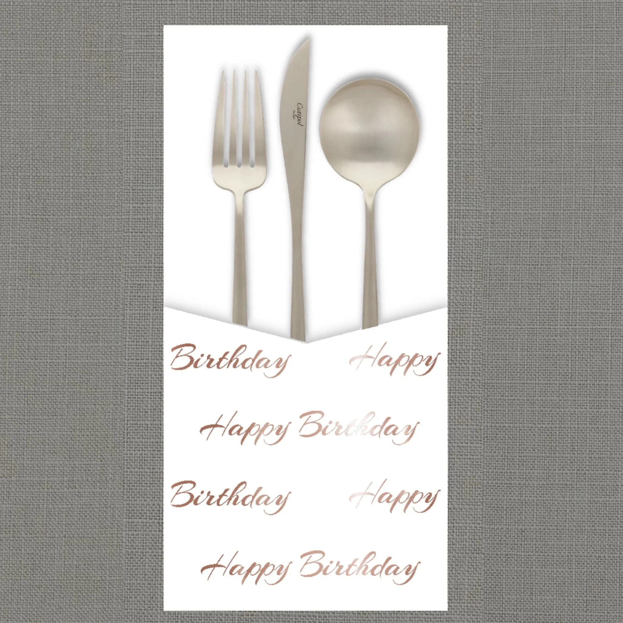 Foil Happy Birthday- Cutlery Pouch