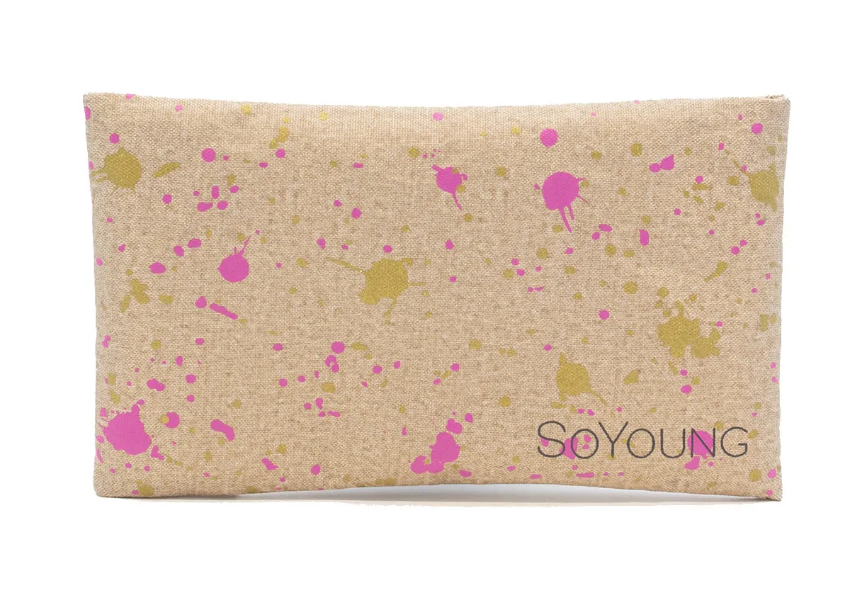 Fuchsia and Gold Splatter Ice Pack