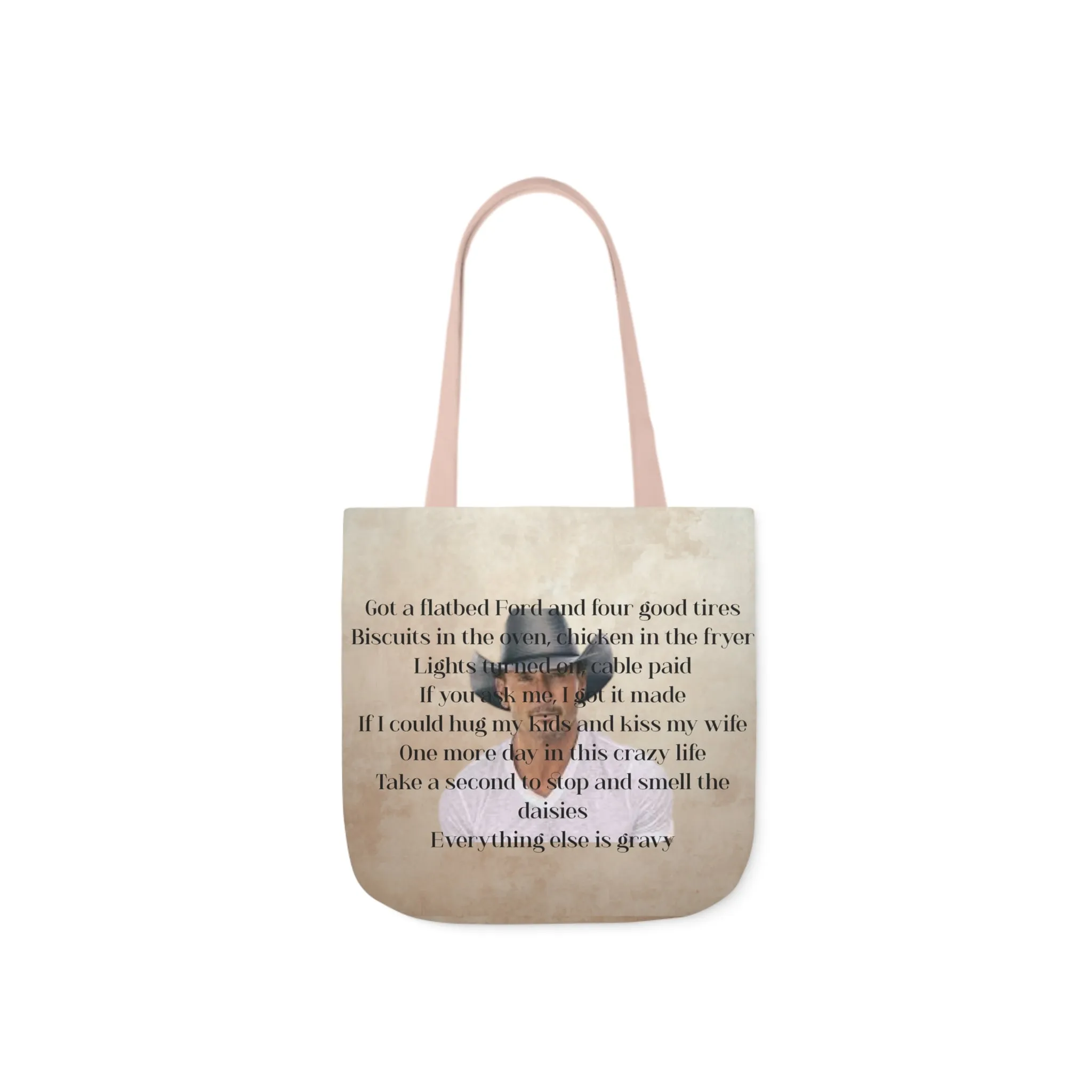 Gravy Lyric Canvas Tote Bag, Country Music Lyric bag, Festival bag, Shopping bag