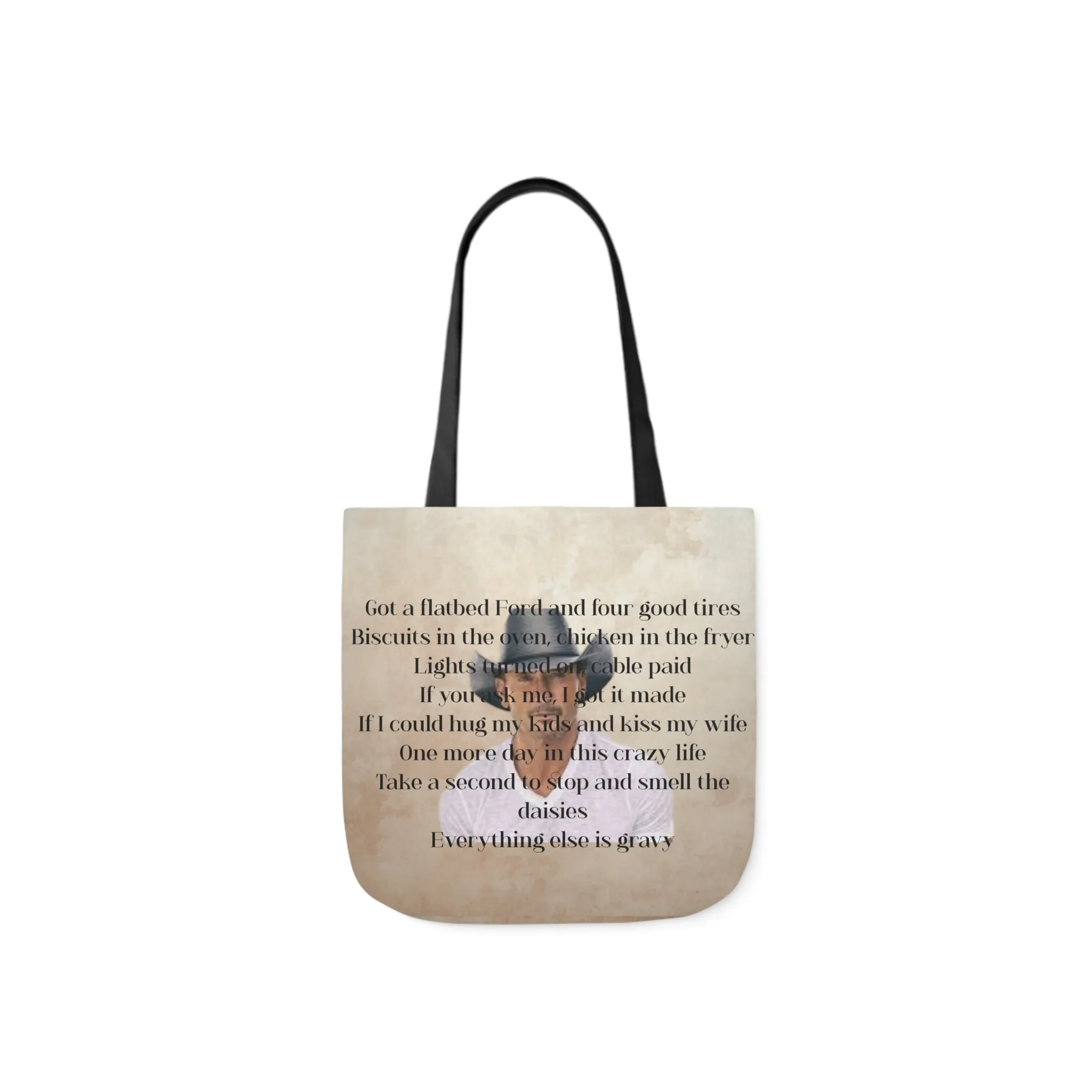 Gravy Lyric Canvas Tote Bag, Country Music Lyric bag, Festival bag, Shopping bag