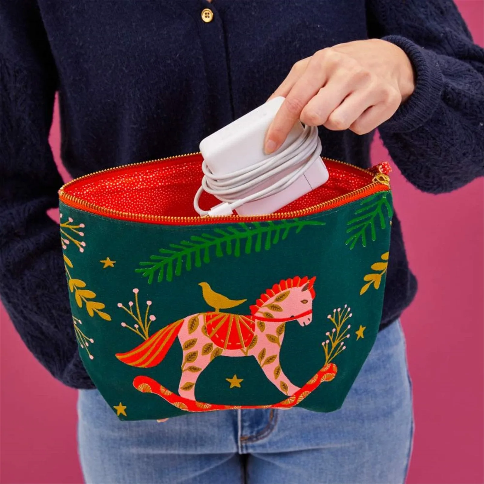 Holiday Horse Pouch Large