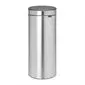 HU174 Brabantia Soft Touch Plastic Bin Matt Steel with Steel Lid 30Ltr