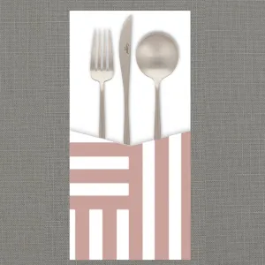 Intersection Mauve & White - Cutlery Pouch