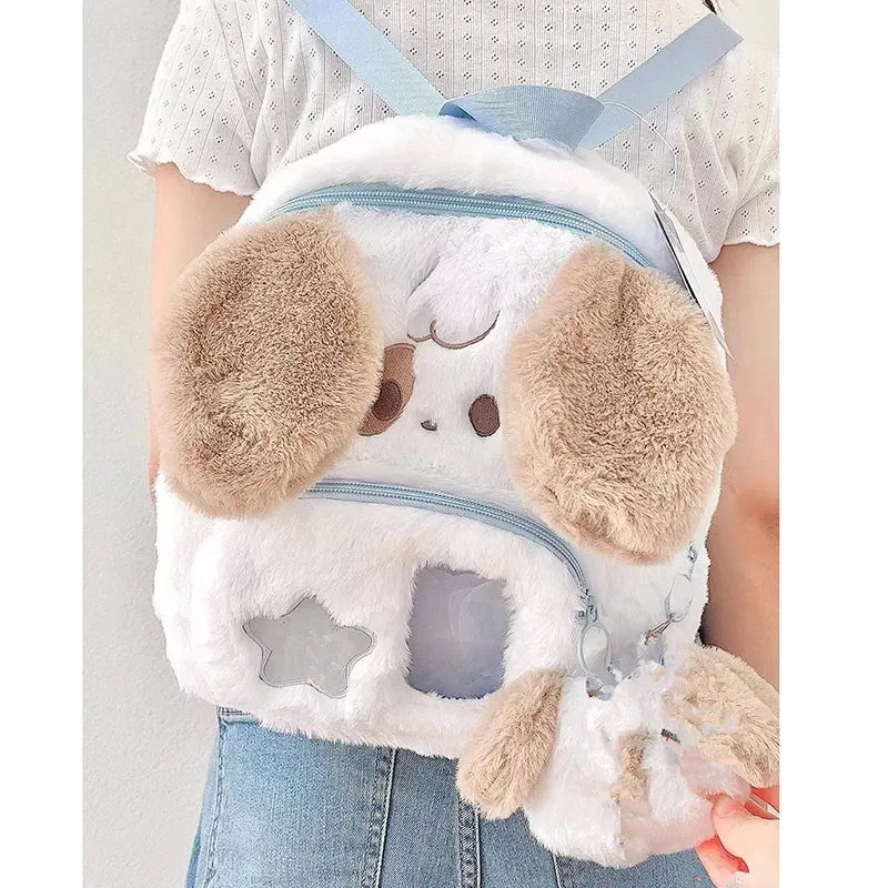 Kawaii Plush Puppy Backpack