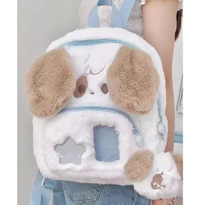 Kawaii Plush Puppy Backpack