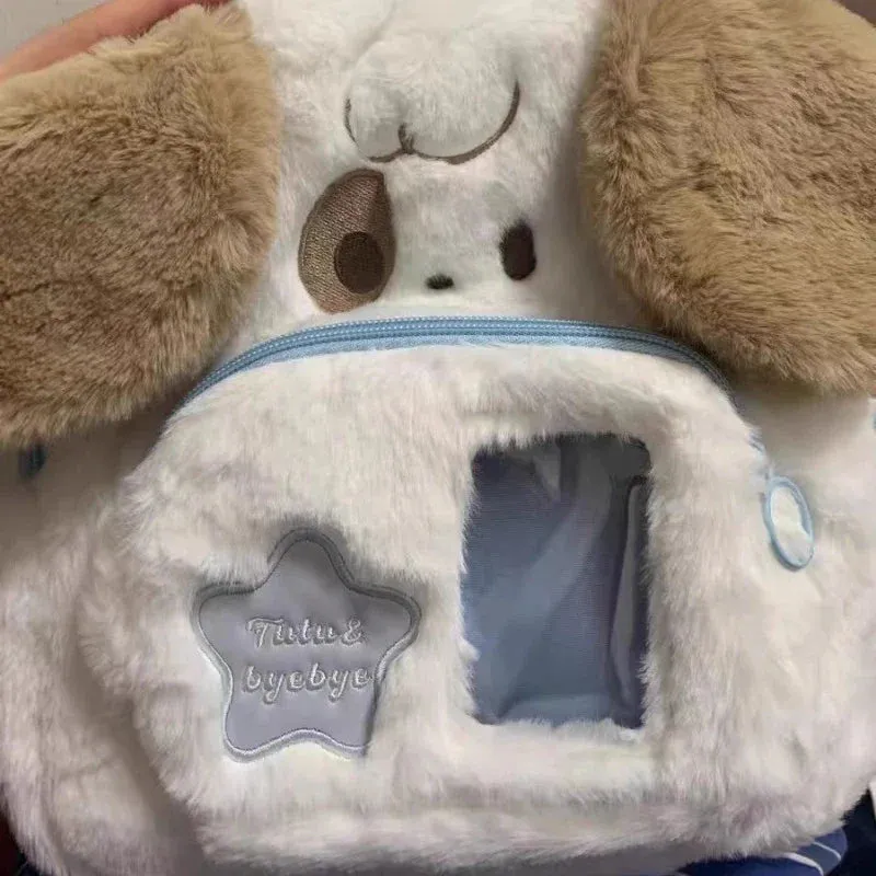 Kawaii Plush Puppy Backpack