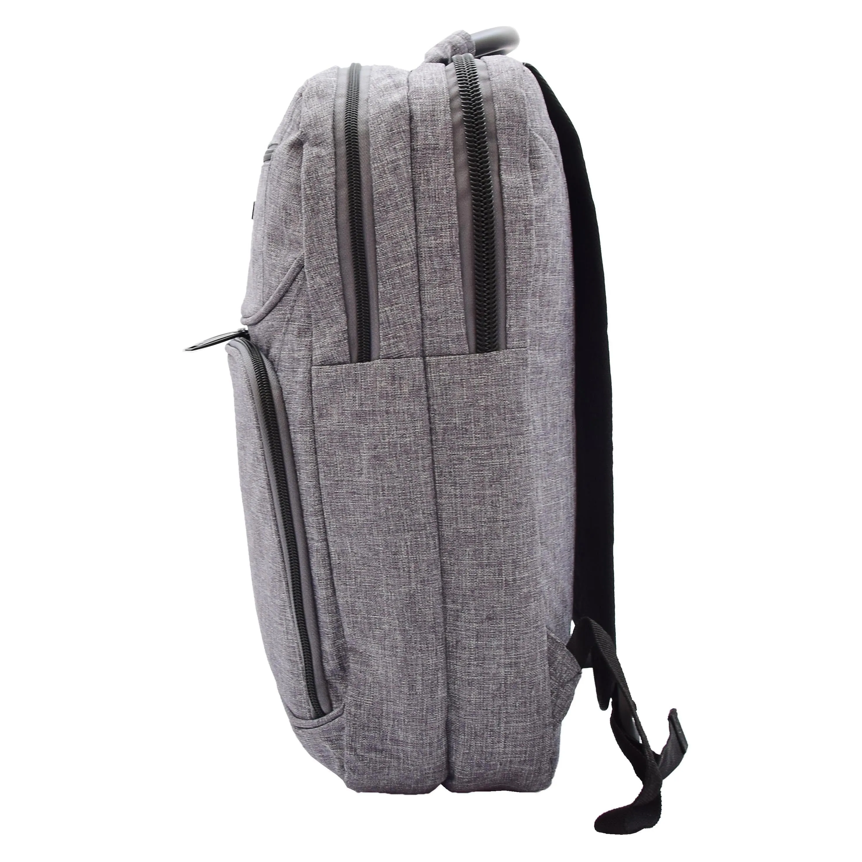 Laptop Backpack Soft Polyester Jean Casual Travel Office Daypack Bag A531 Grey