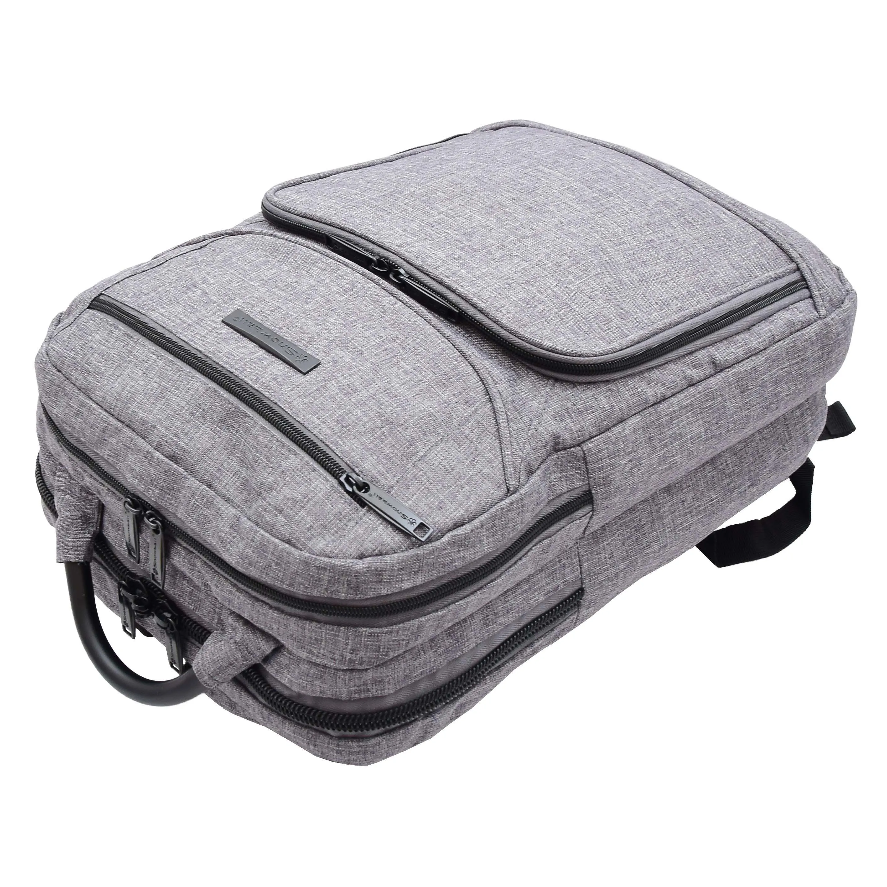 Laptop Backpack Soft Polyester Jean Casual Travel Office Daypack Bag A531 Grey