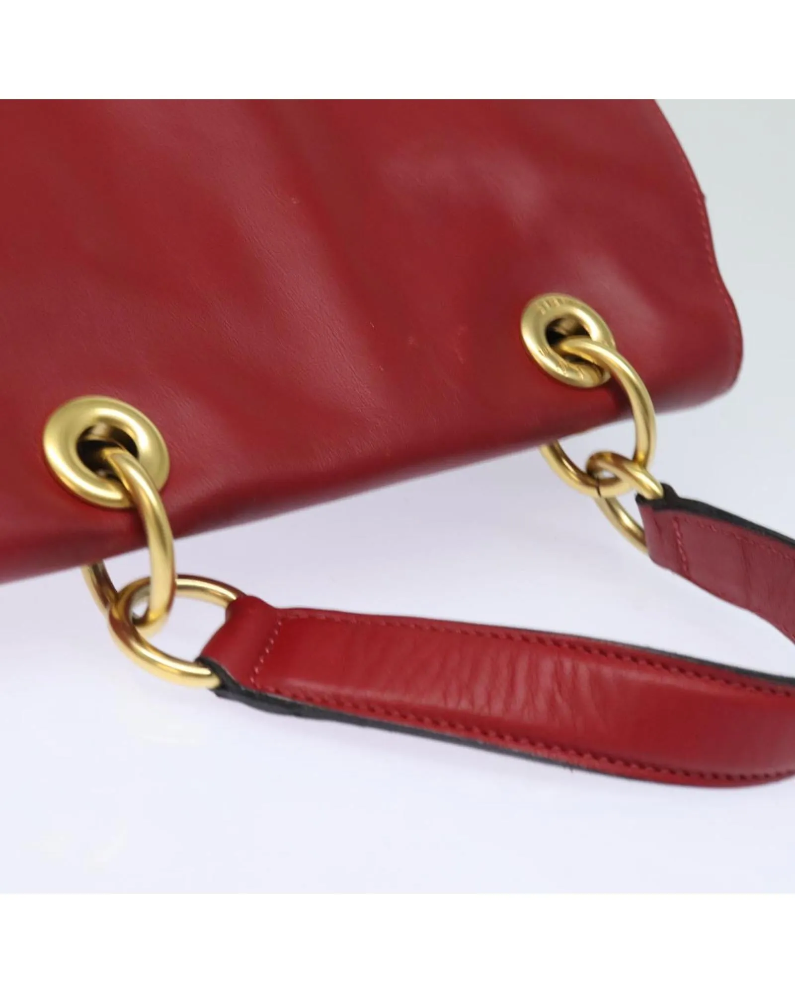 Leather 2-Way Shoulder Bag with Strap