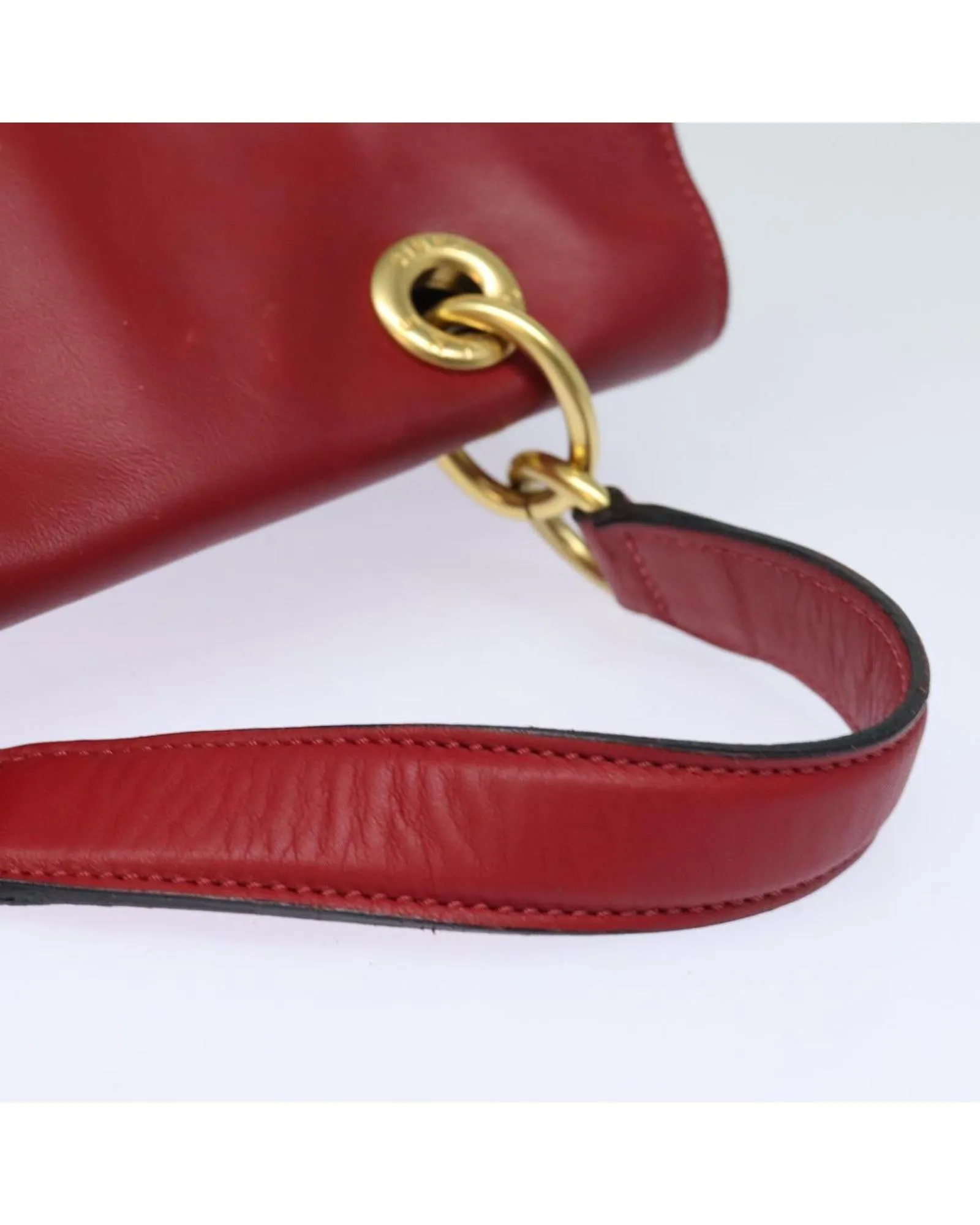 Leather 2-Way Shoulder Bag with Strap