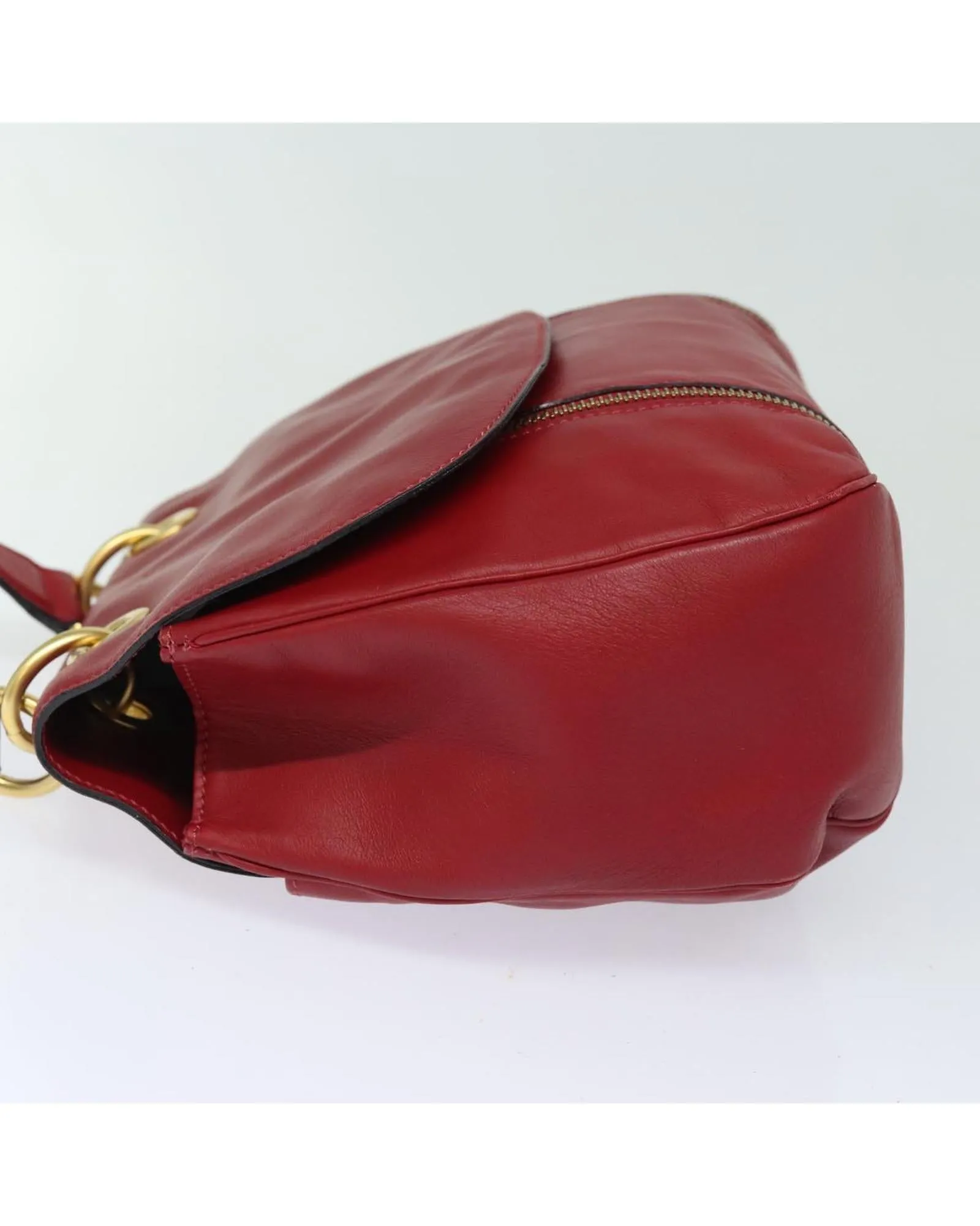 Leather 2-Way Shoulder Bag with Strap