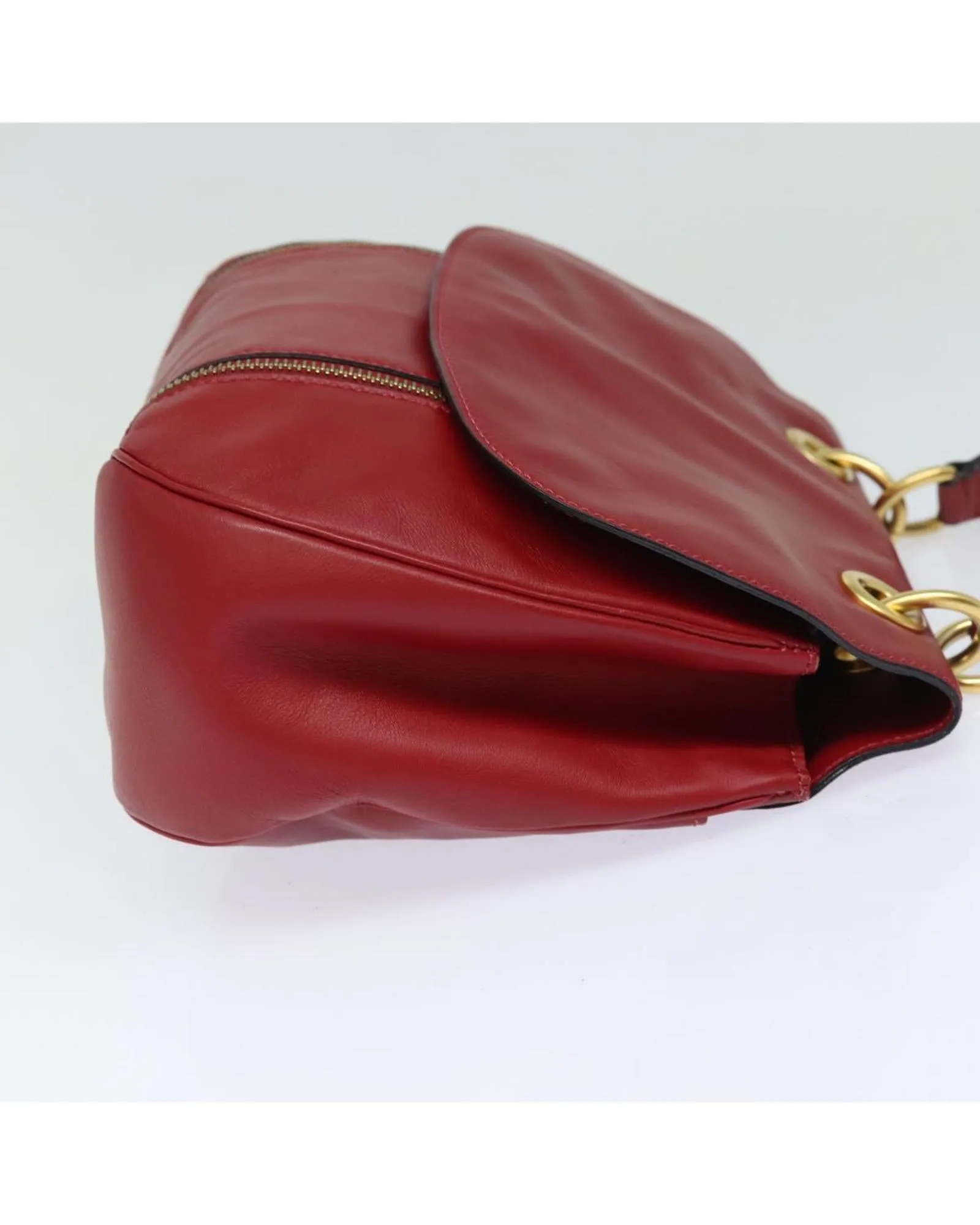 Leather 2-Way Shoulder Bag with Strap