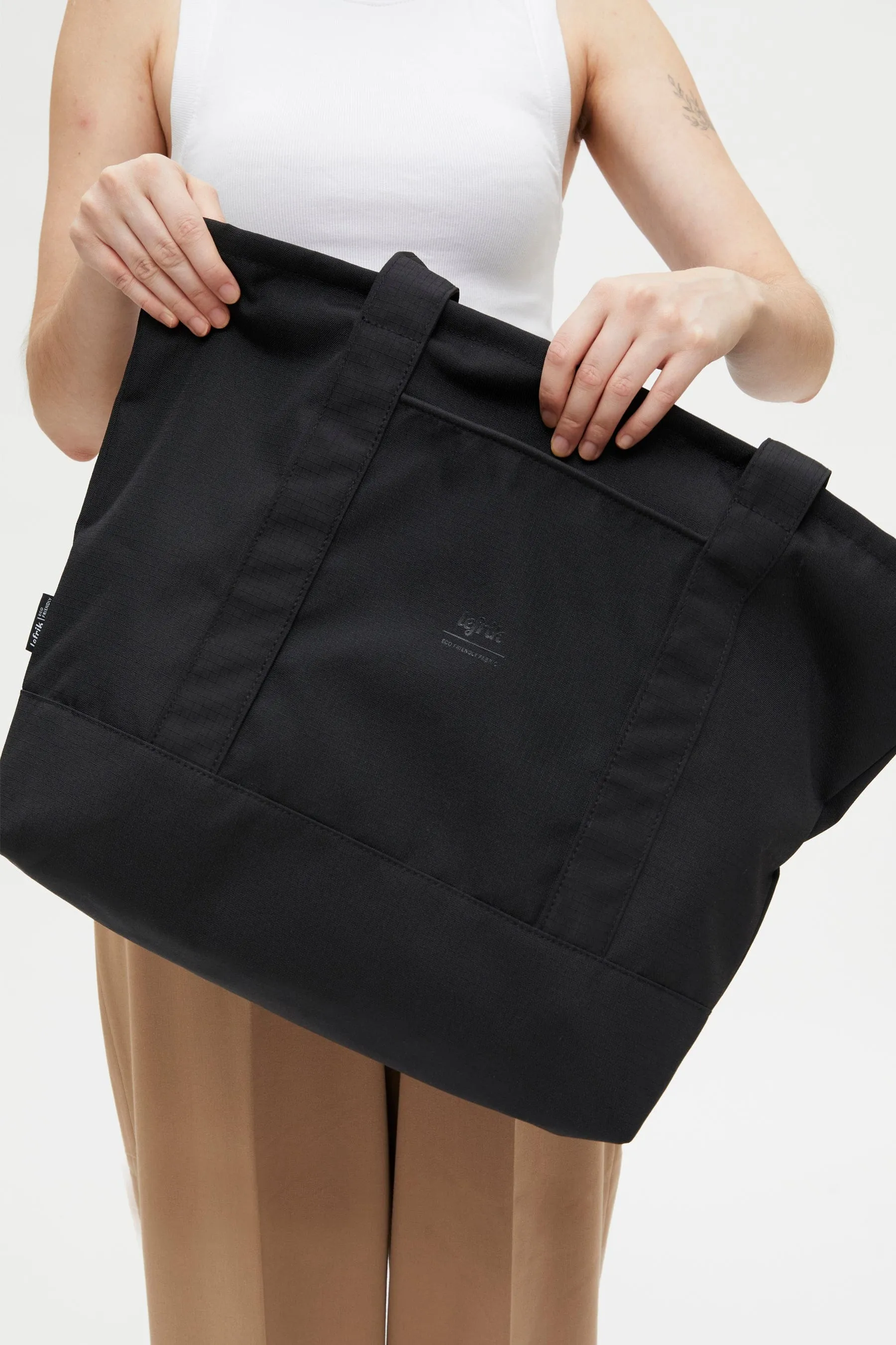 Lefrik Strata Tote Bag Black Ripstop