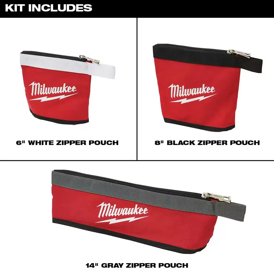 Milwaukee 48-22-8183 3PC Multi-Size Zipper Pouches