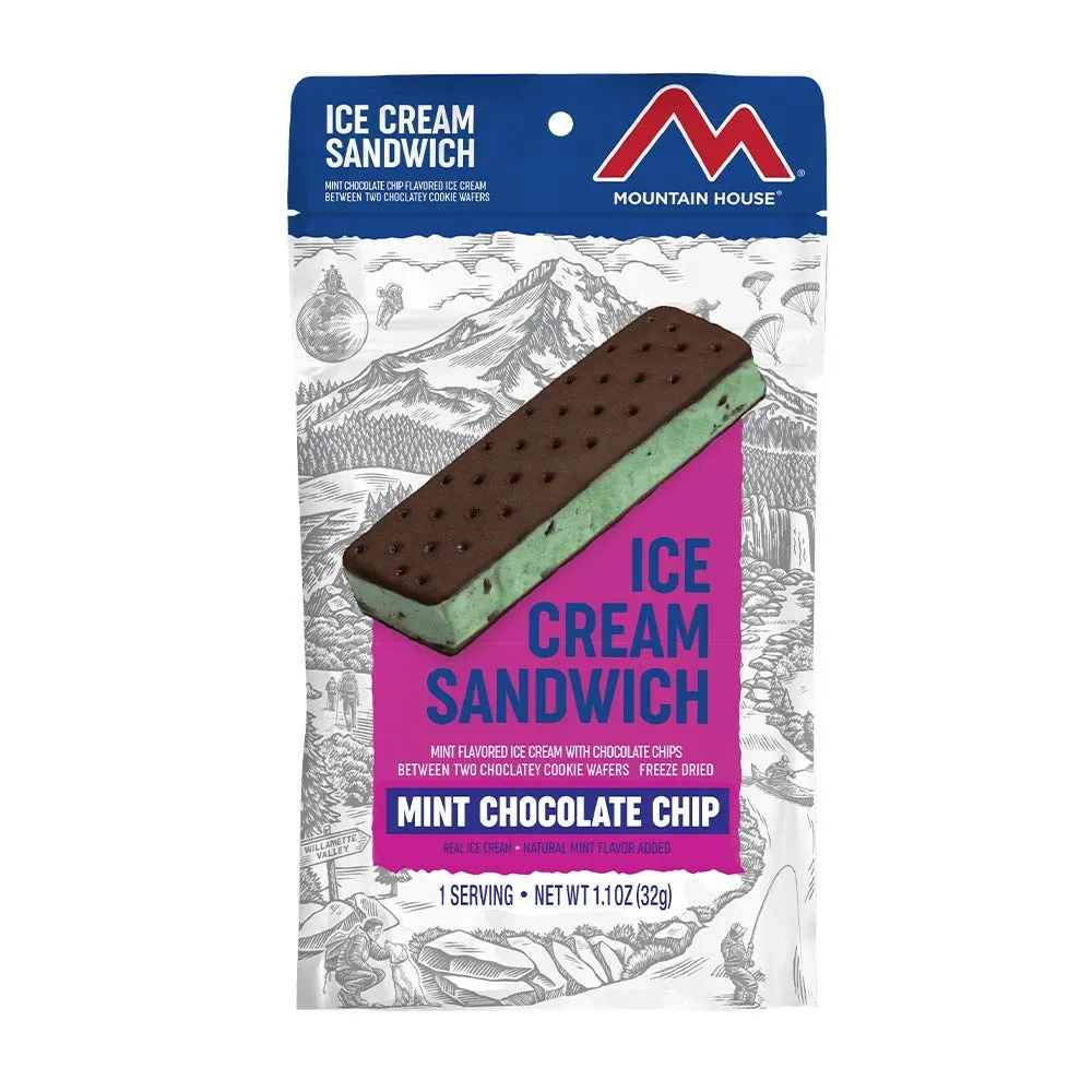 Mountain House - Mint Chocolate Chip Ice Cream Sandwiches - 12 Pack