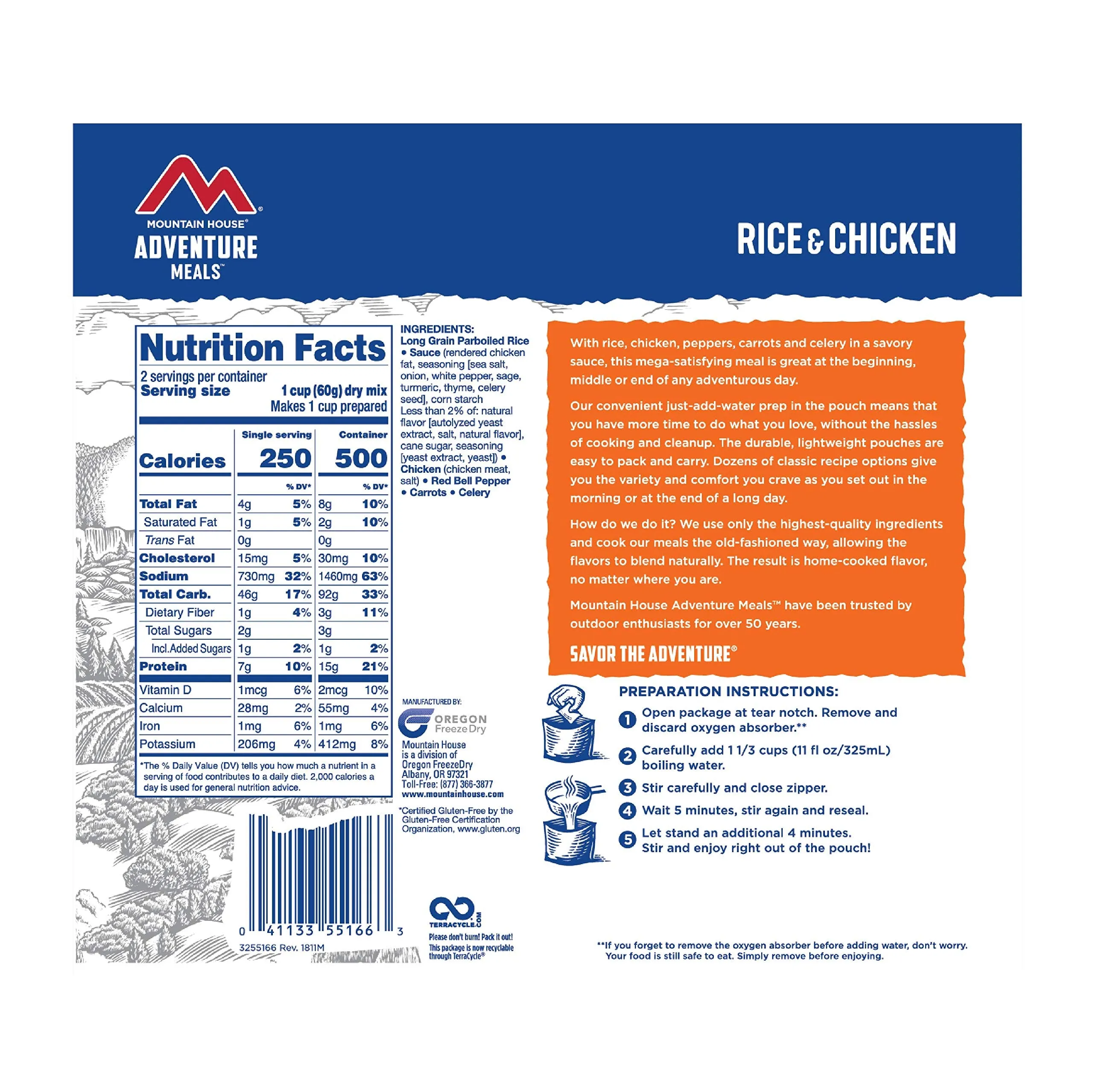 Mountain House - Rice and Chicken Pouch