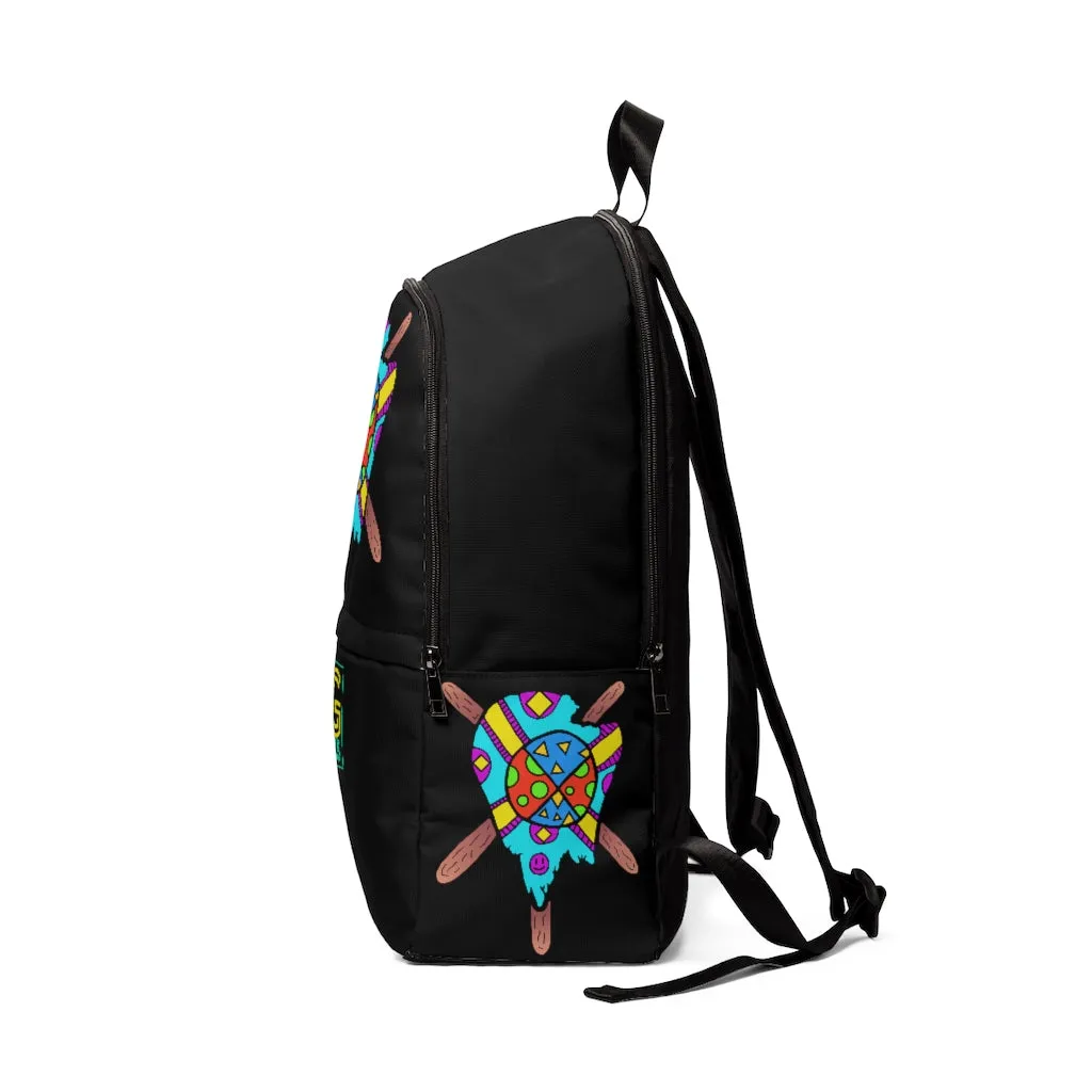 Multicolored Melted Popsicle Unisex Fabric Backpack