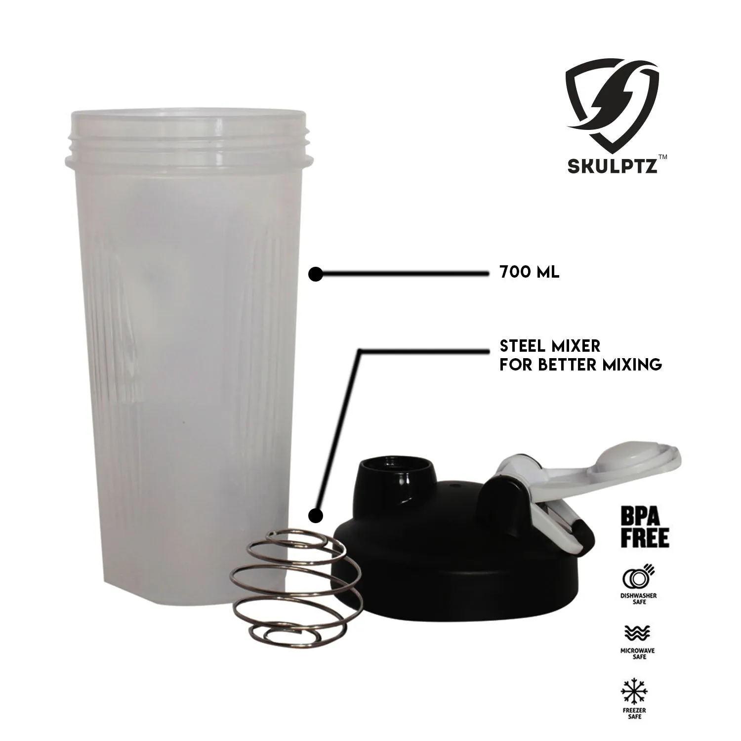 Oasis Series Shaker With Steel Mixer (White)