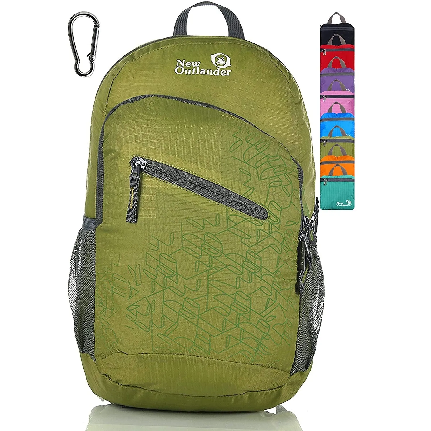 Outlander Ultra Lightweight Packable Water Resistant  Travel Hiking Backpack | Green