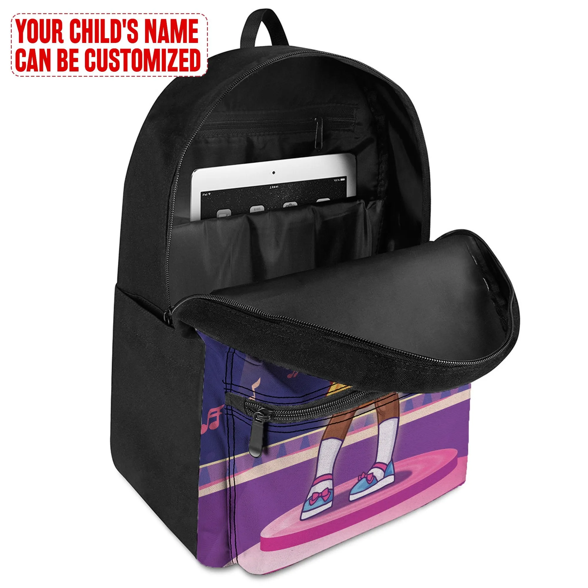 Personalized Little Afro Singer Kid Backpack