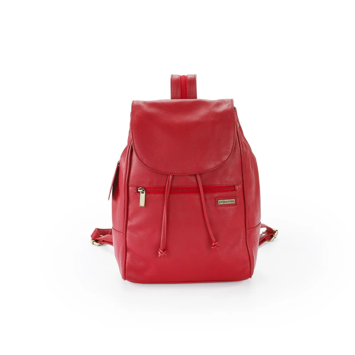 Pratico - piccolo leather backpack #UM35 Red