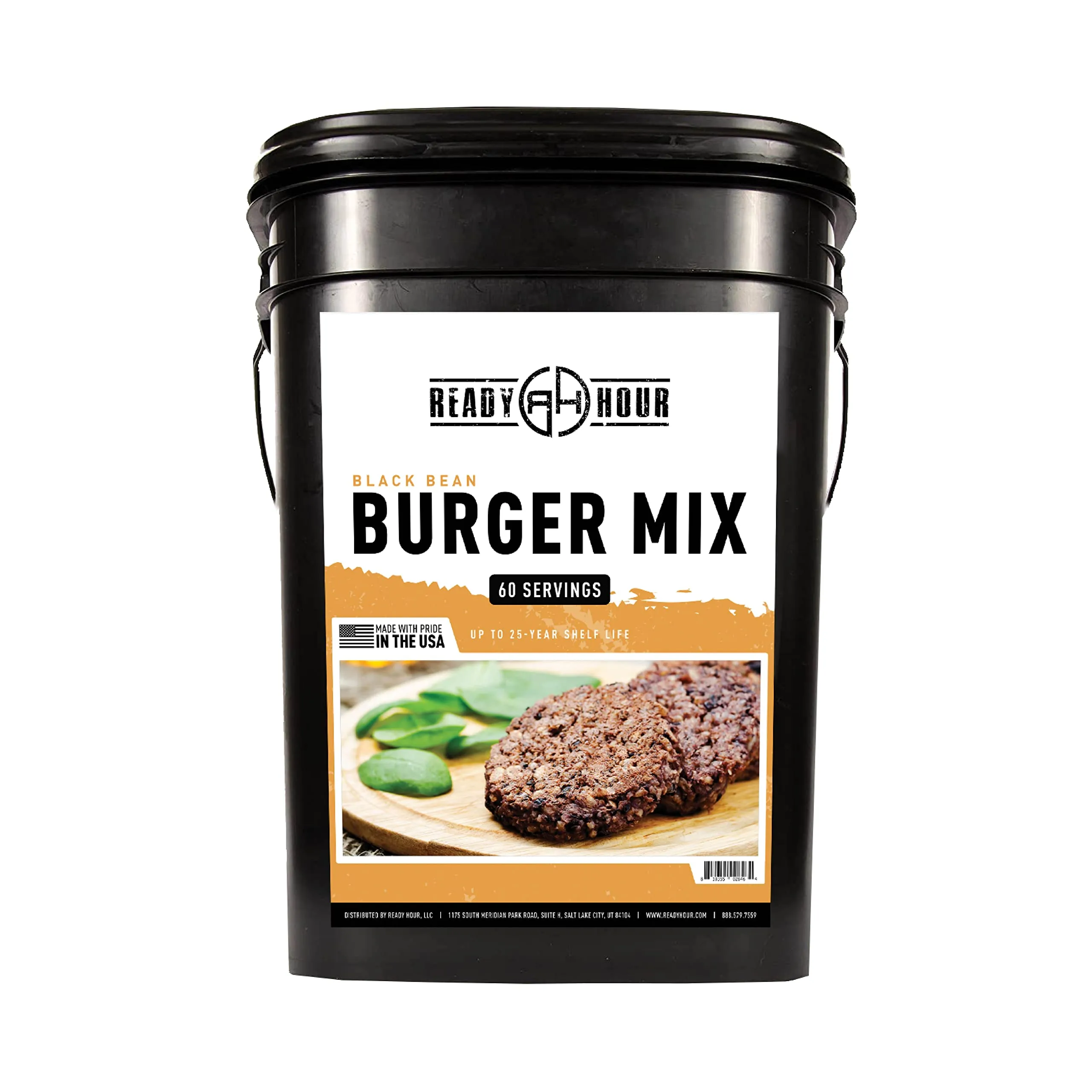 Ready Hour Black Bean Burger Mix - 10 Resealable Pouches - 60 Servings