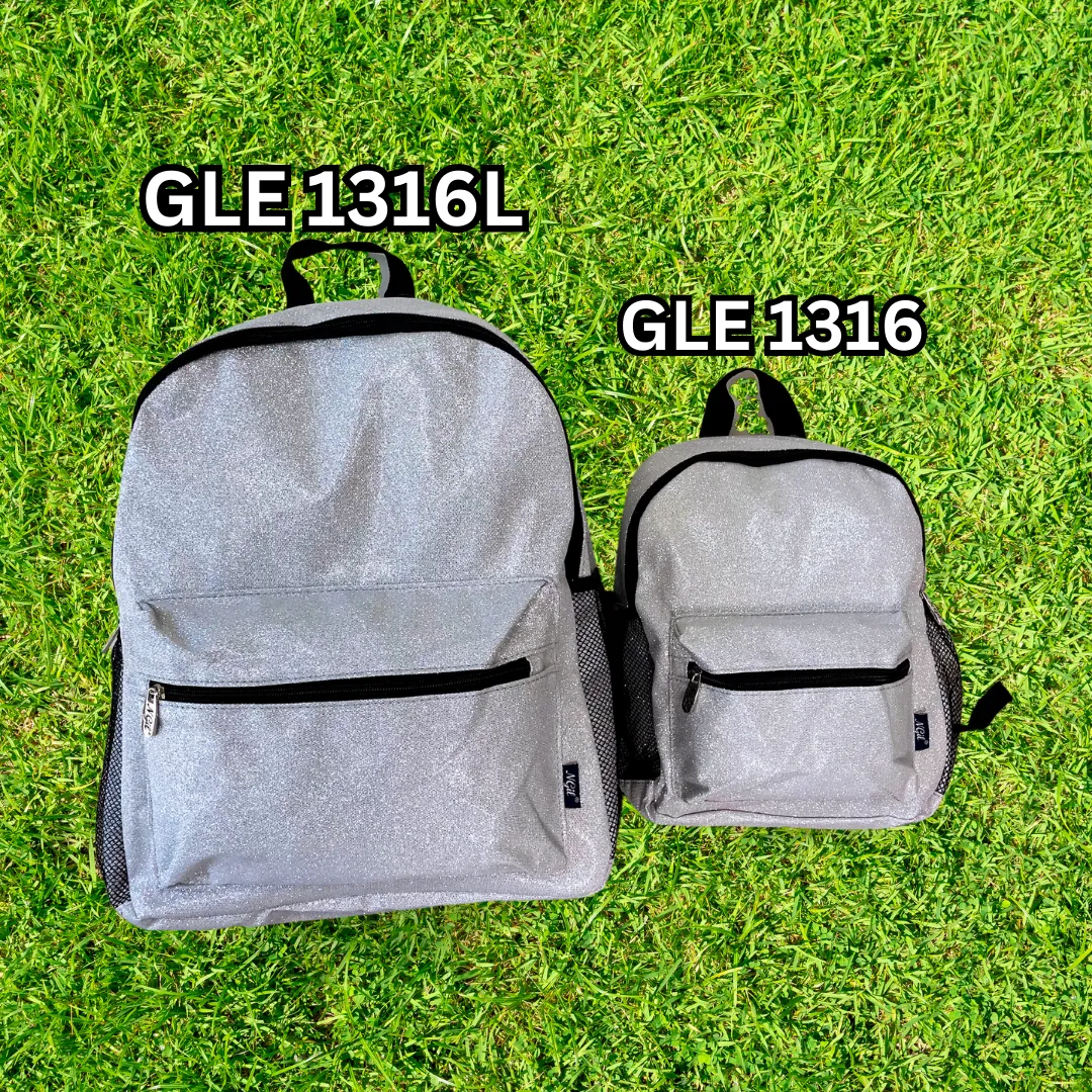 Silver Glitter NGIL Gymnastics Competition backpacks and Cheer Dance Backpack